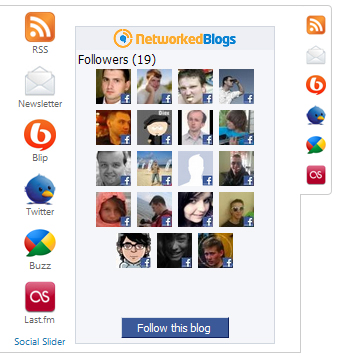 5 wordpress плагинов для кнопок Social Slider для отслеживания новых статей